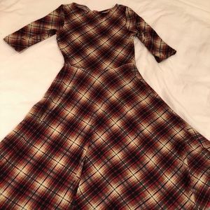 Plaid Unique Vintage Swing Dress